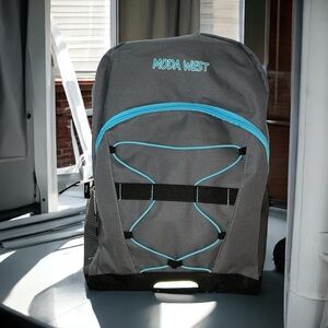 Moda West Kids 17 inch Backpack Padded Straps with Front Zipper Pocket Gray